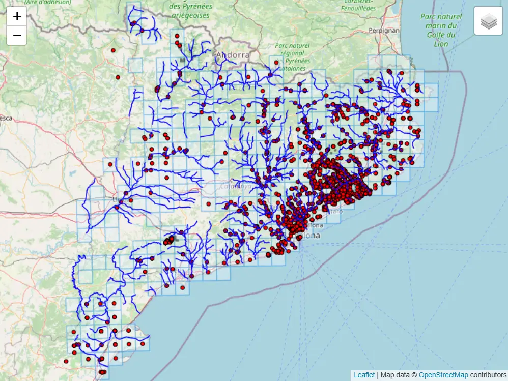 Mapa de las falsas acacias invasoras