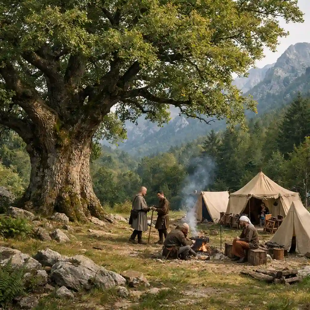 El roble en el pasado